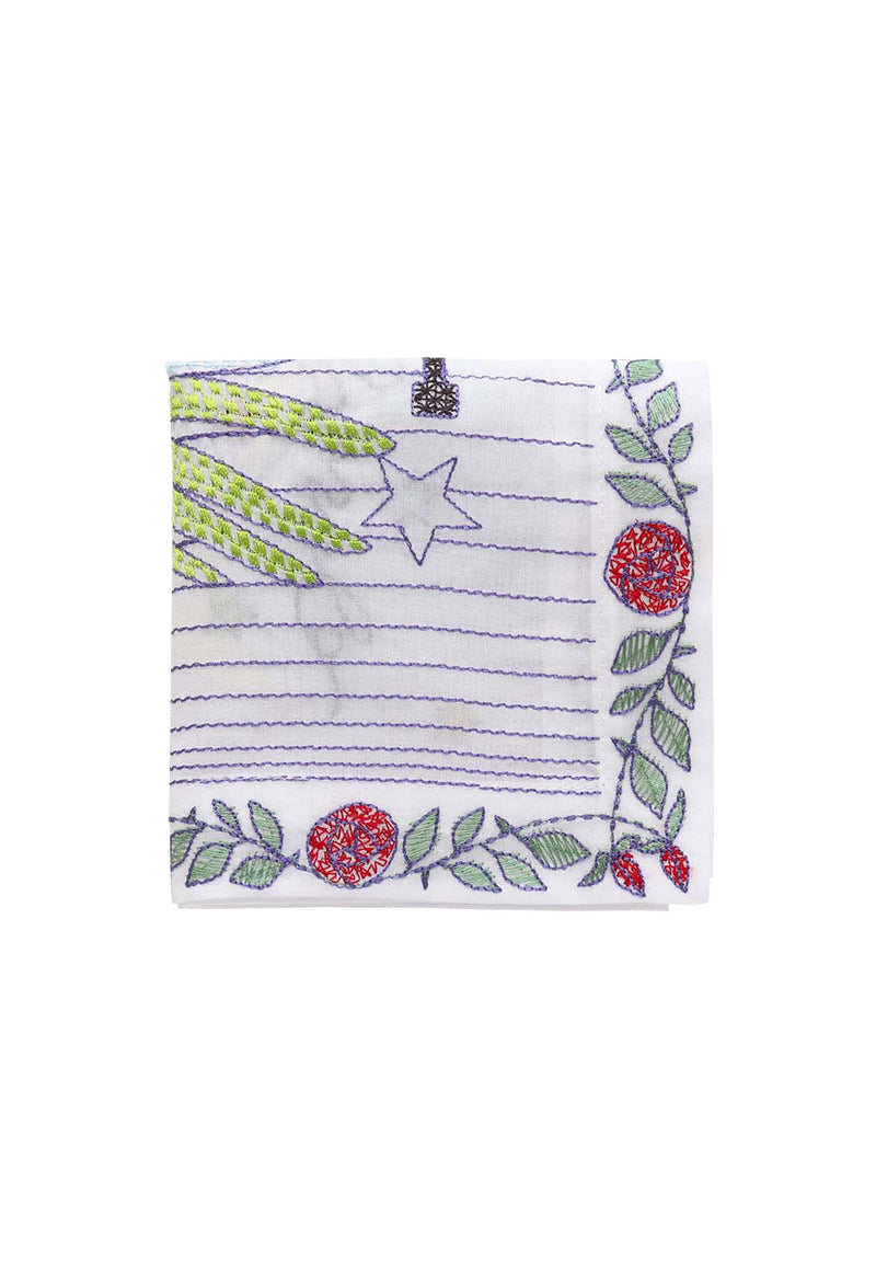 [ANNA SUI × Mick Ithaya] Embroidery Handkerchief MicDoll