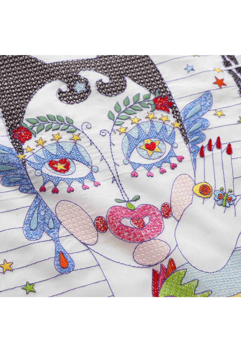 [ANNA SUI × Mick Ithaya] Embroidery Handkerchief MicDoll