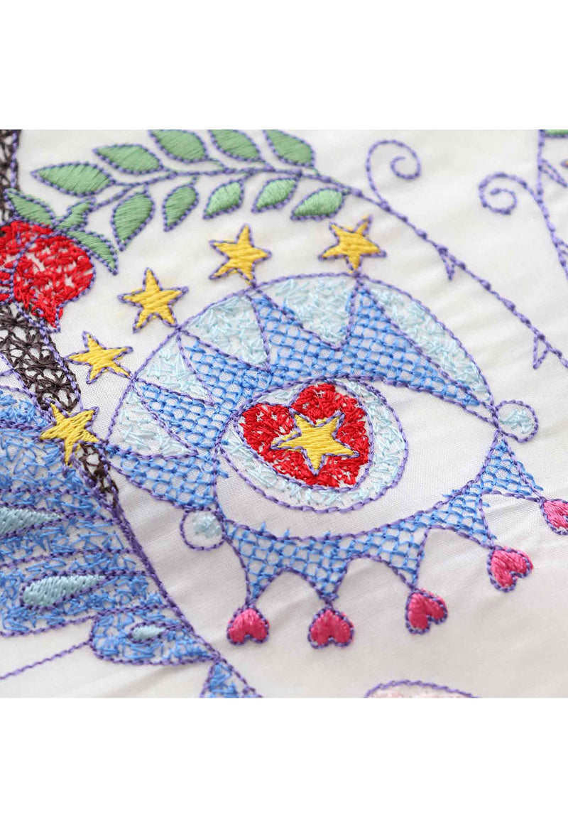 【ANNA SUI×ミック・イタヤ】刺繍ハンカチ MicDoll マルチカラ－