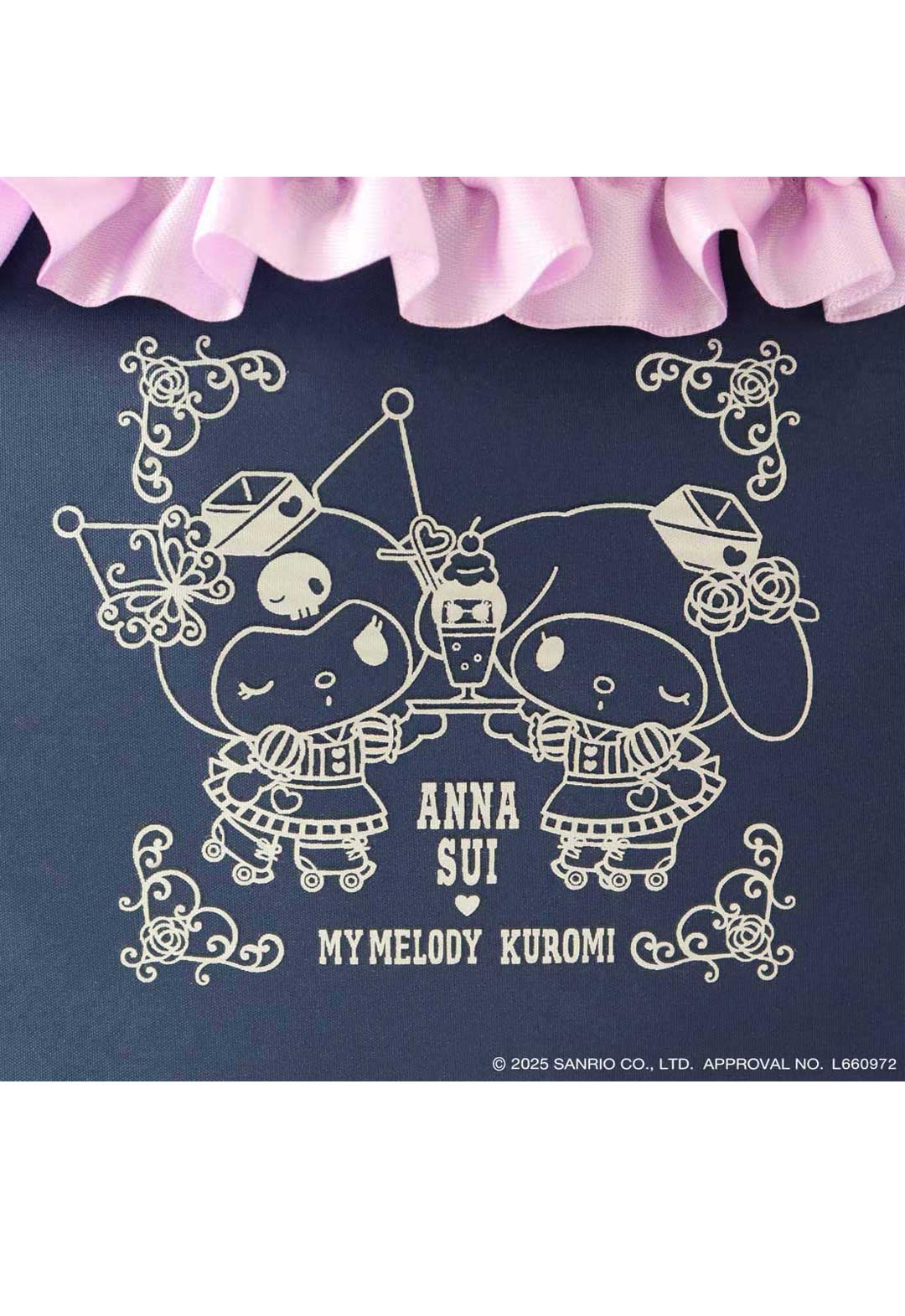 [My Melody Kuromi x ANNA SUI] Frilled Pouch