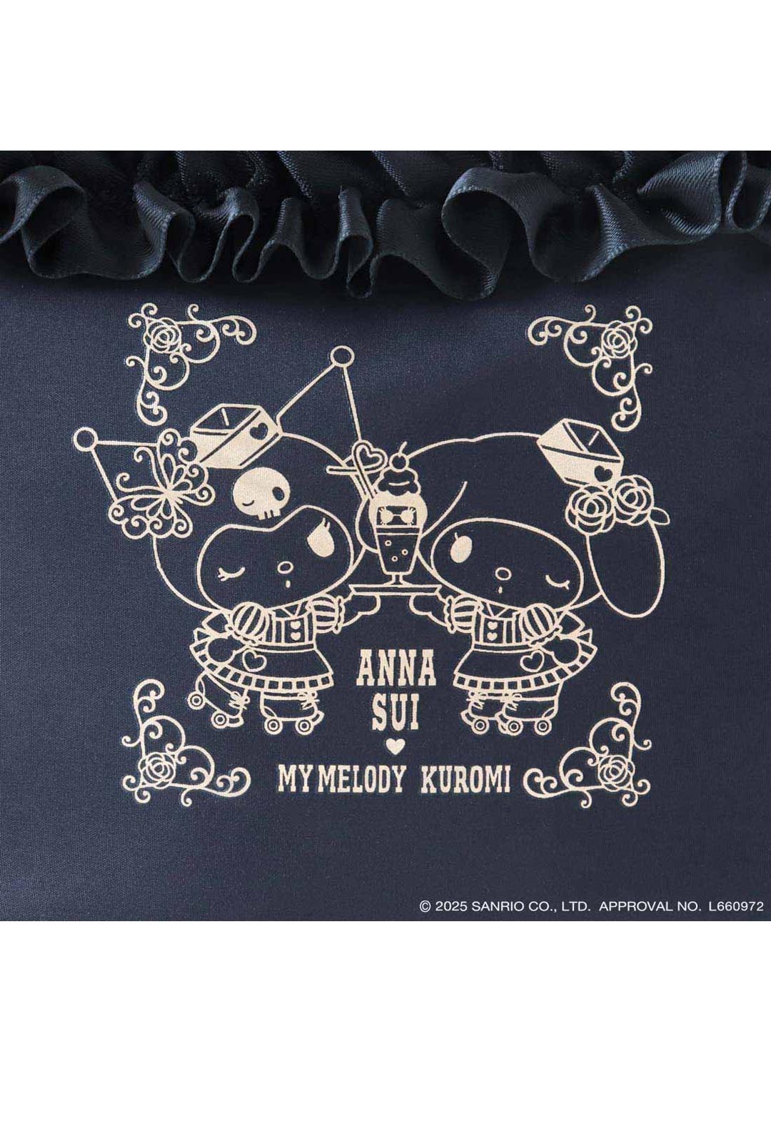 [My Melody Kuromi x ANNA SUI] Frilled Pouch