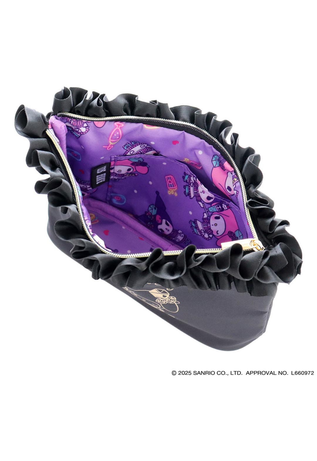 [My Melody Kuromi x ANNA SUI] Frilled Pouch