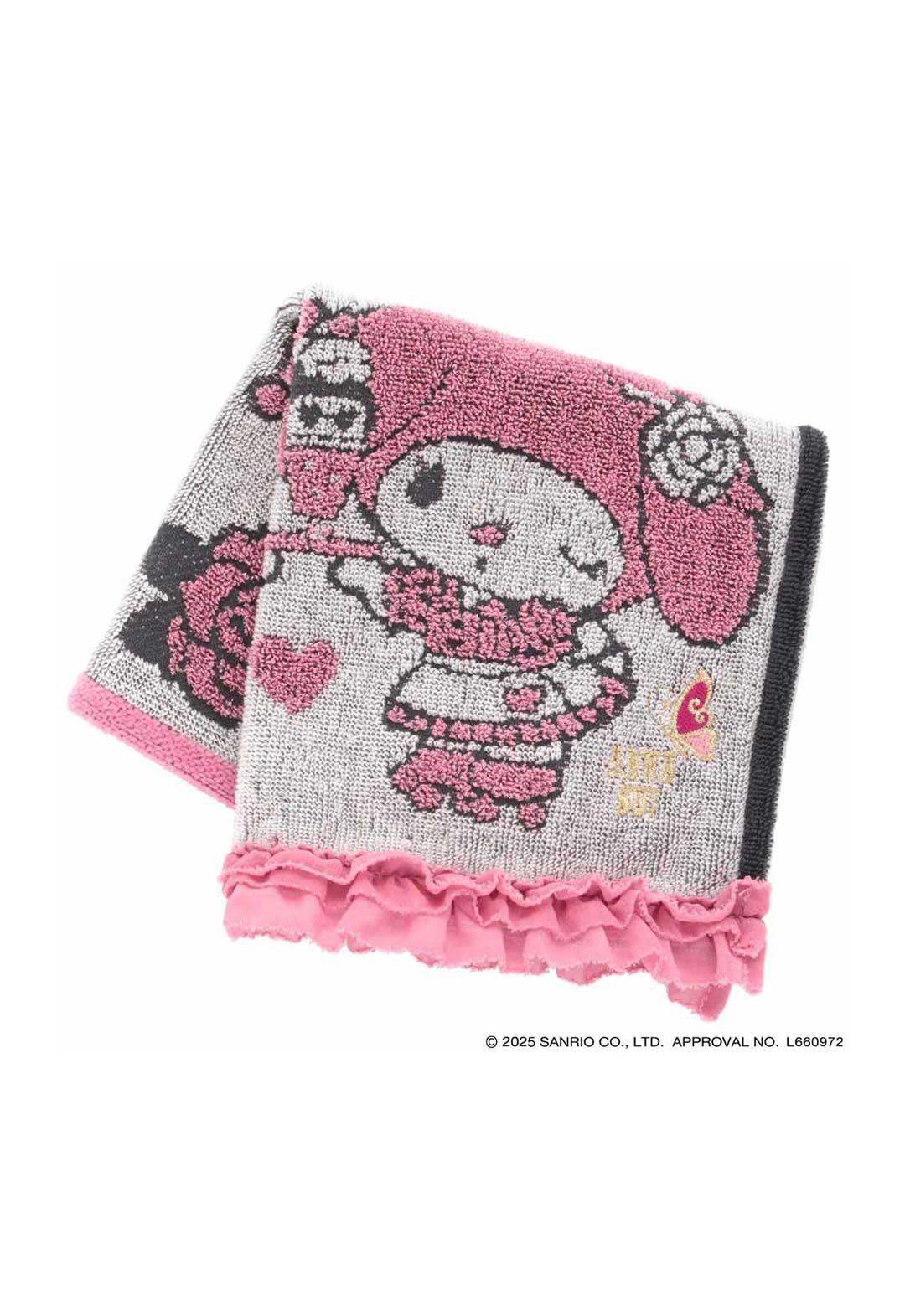 [My Melody Kuromi x ANNA SUI] Large ruffled towel handkerchief