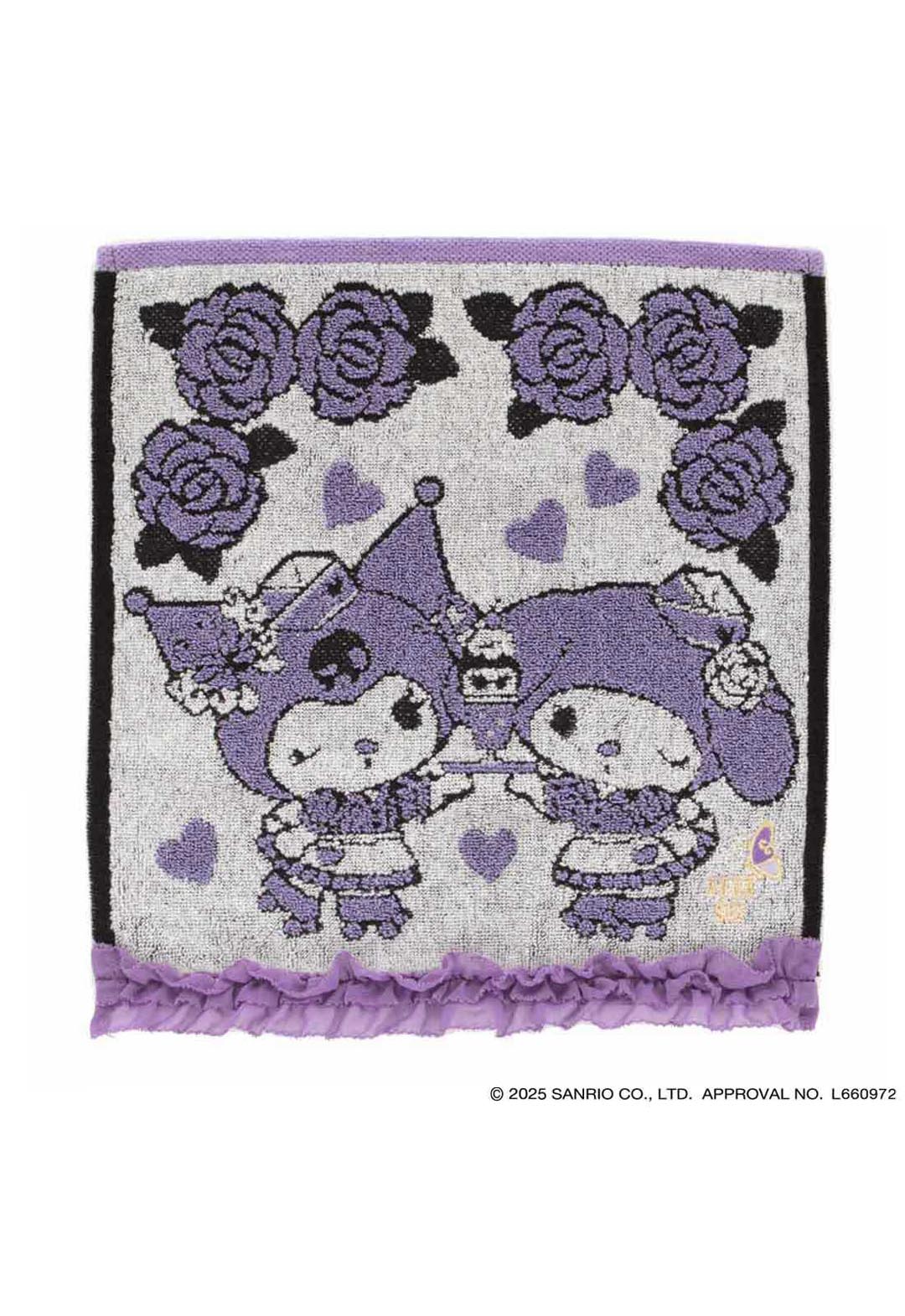 [My Melody Kuromi x ANNA SUI] Large ruffled towel handkerchief