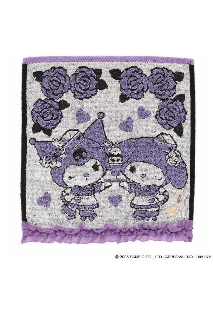 【マイメロディ・クロミ×ANNA SUI】フリル付き大判タオルハンカチ