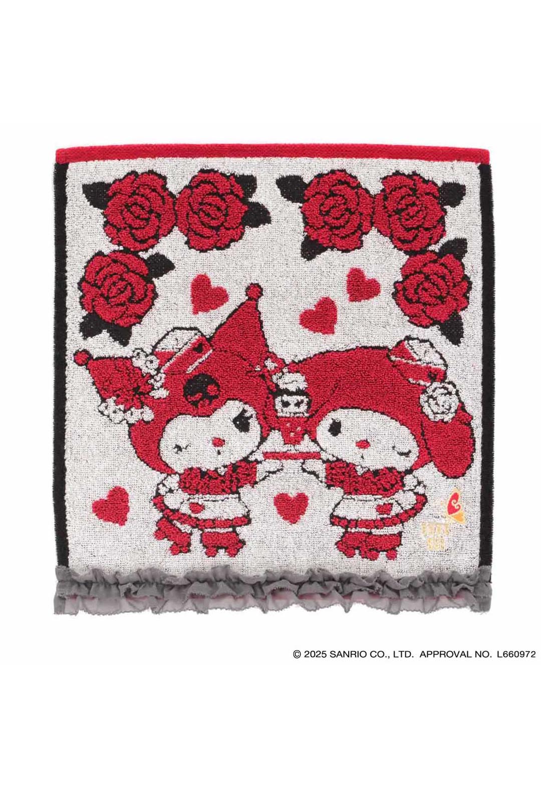 [My Melody Kuromi x ANNA SUI] Large ruffled towel handkerchief