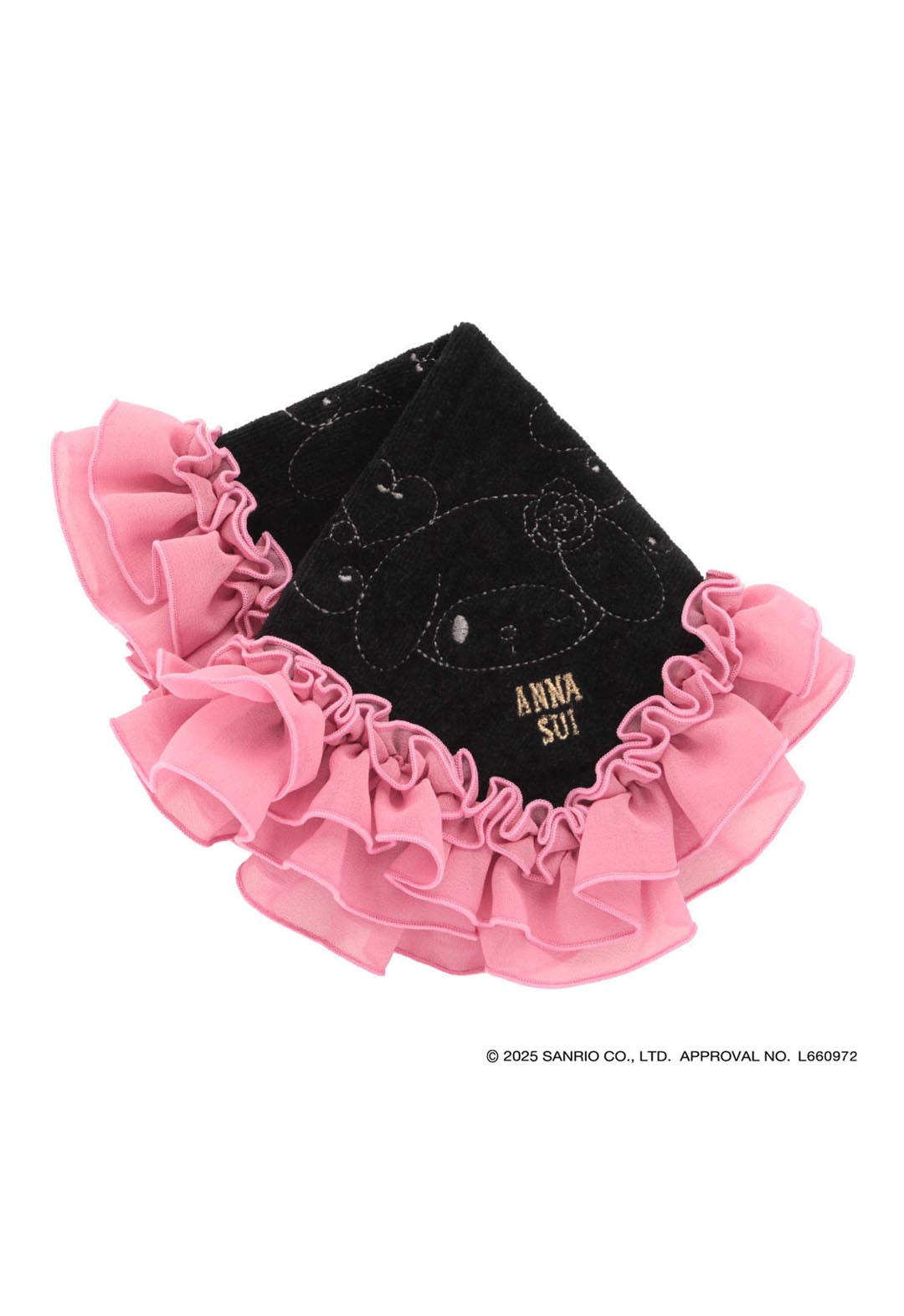 [My Melody Kuromi x ANNA SUI] Frilled mini towel