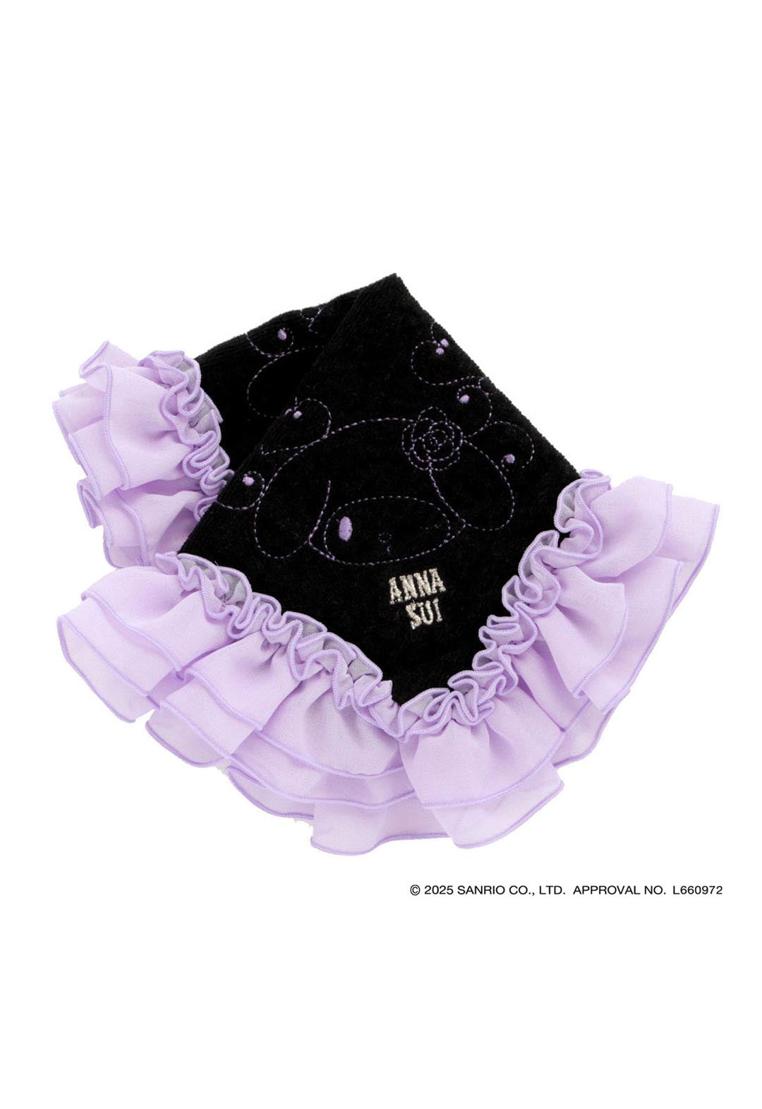 [My Melody Kuromi x ANNA SUI] Frilled mini towel