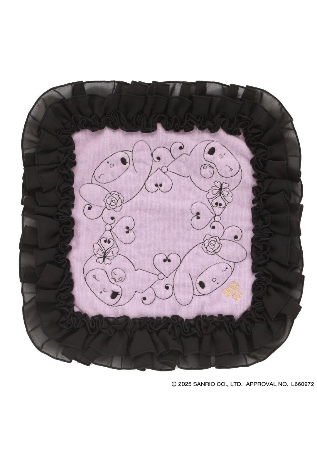 [My Melody Kuromi x ANNA SUI] Frilled mini towel