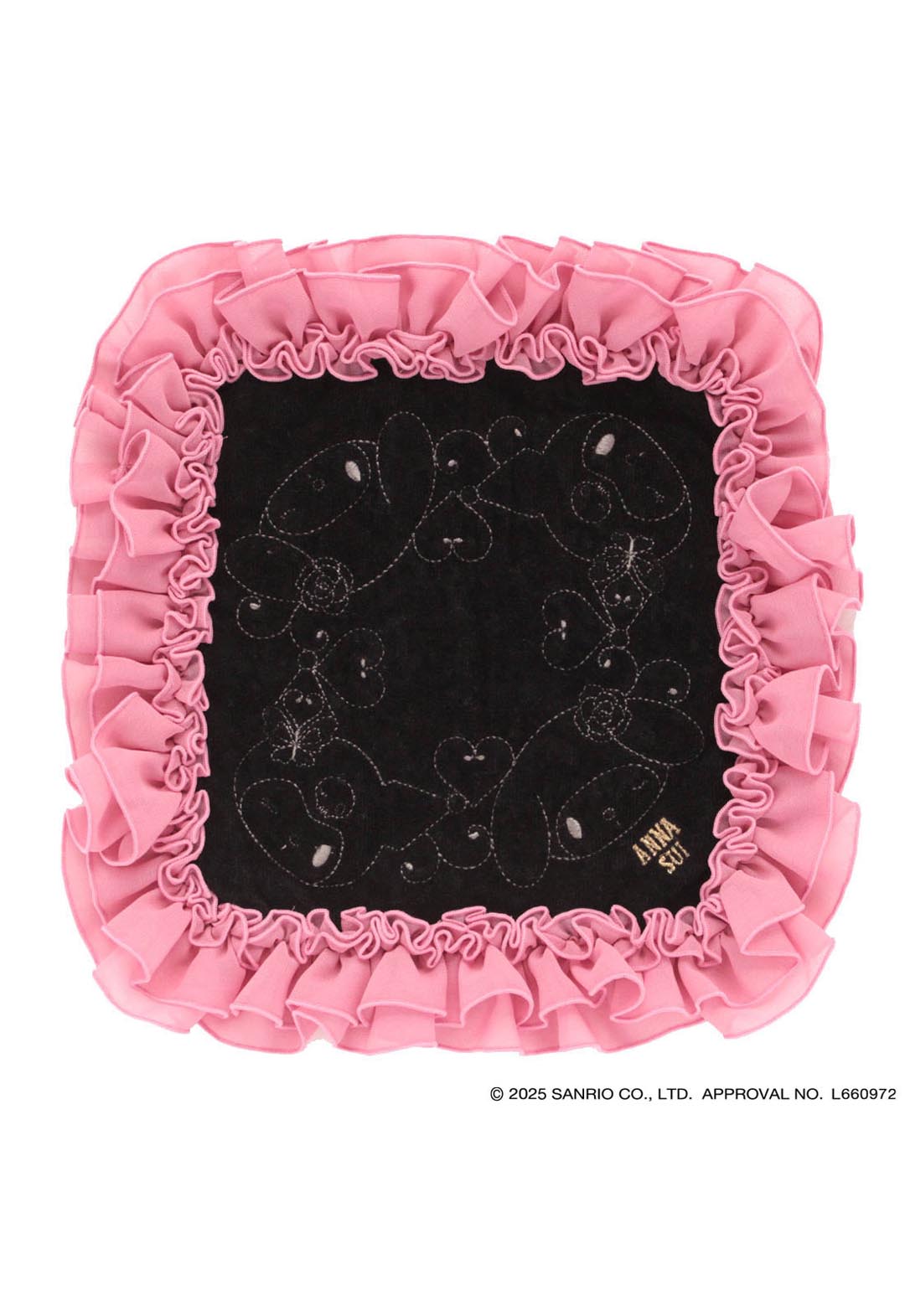 [My Melody Kuromi x ANNA SUI] Frilled mini towel