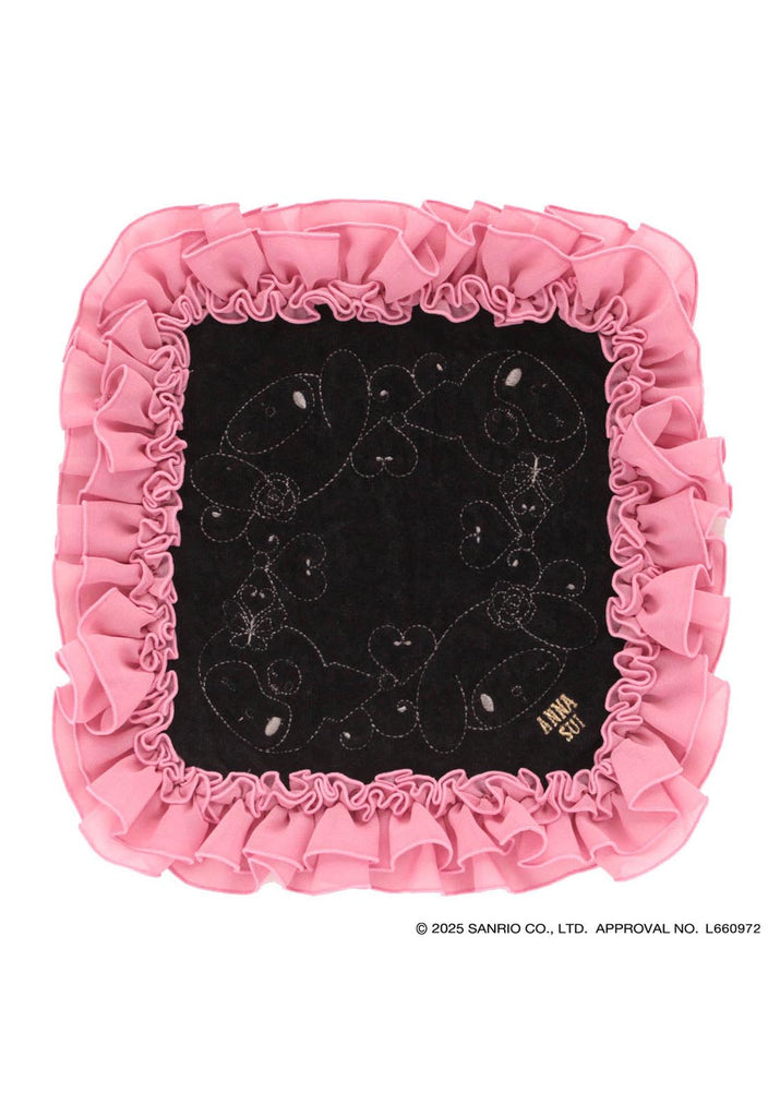 【マイメロディ・クロミ×ANNA SUI】フリル付きミニタオル