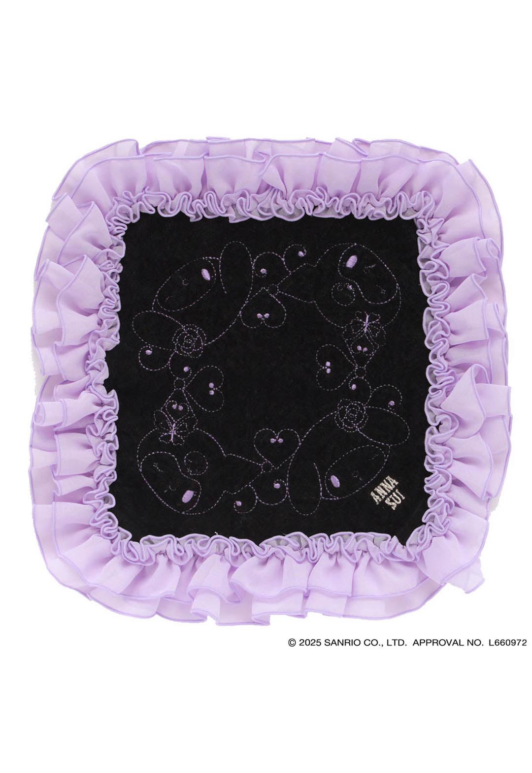 [My Melody Kuromi x ANNA SUI] Frilled mini towel