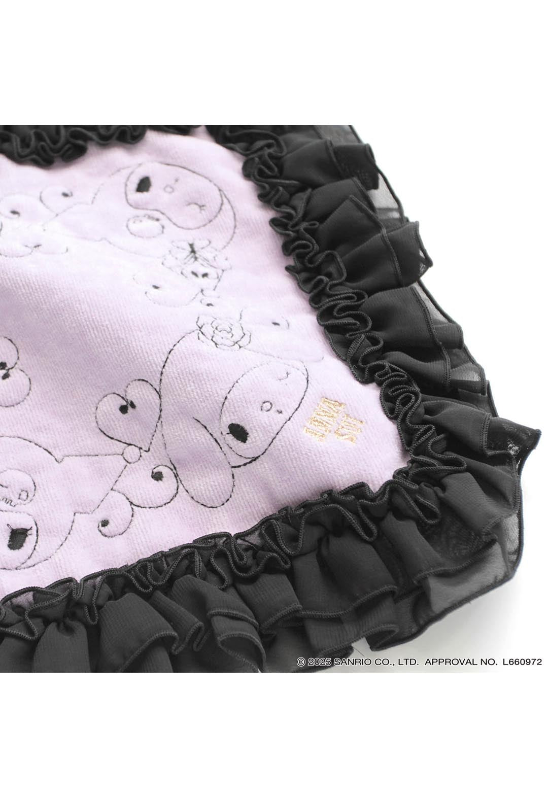 [My Melody Kuromi x ANNA SUI] Frilled mini towel