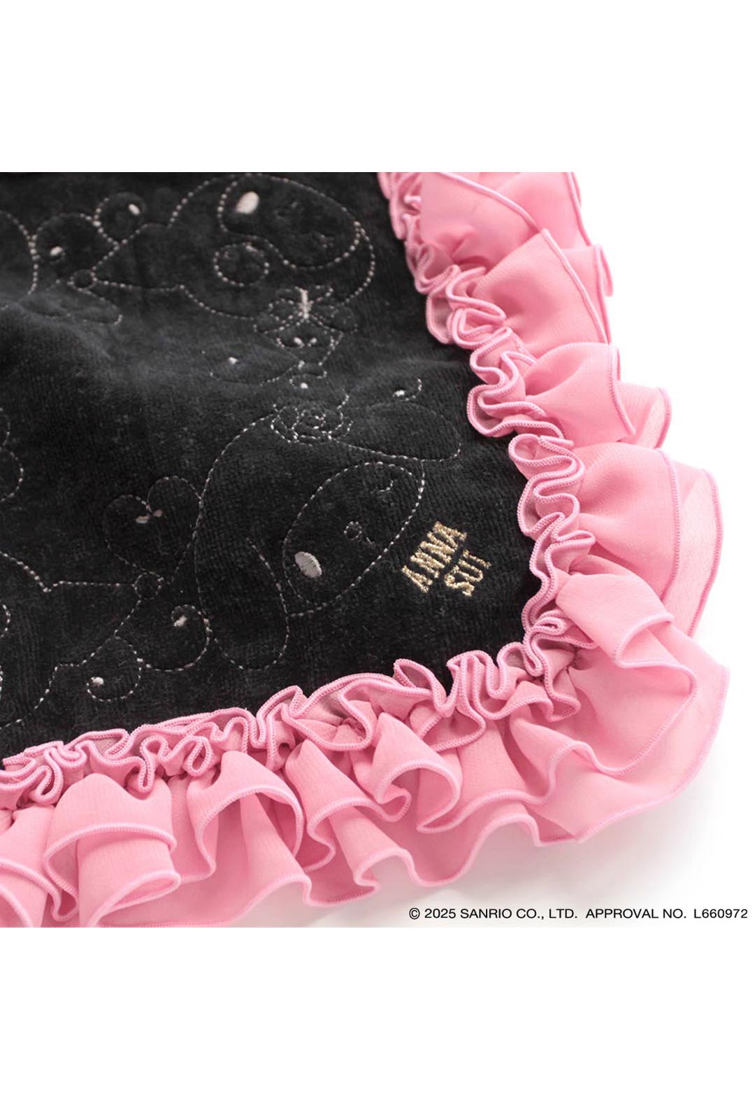 [My Melody Kuromi x ANNA SUI] Frilled mini towel