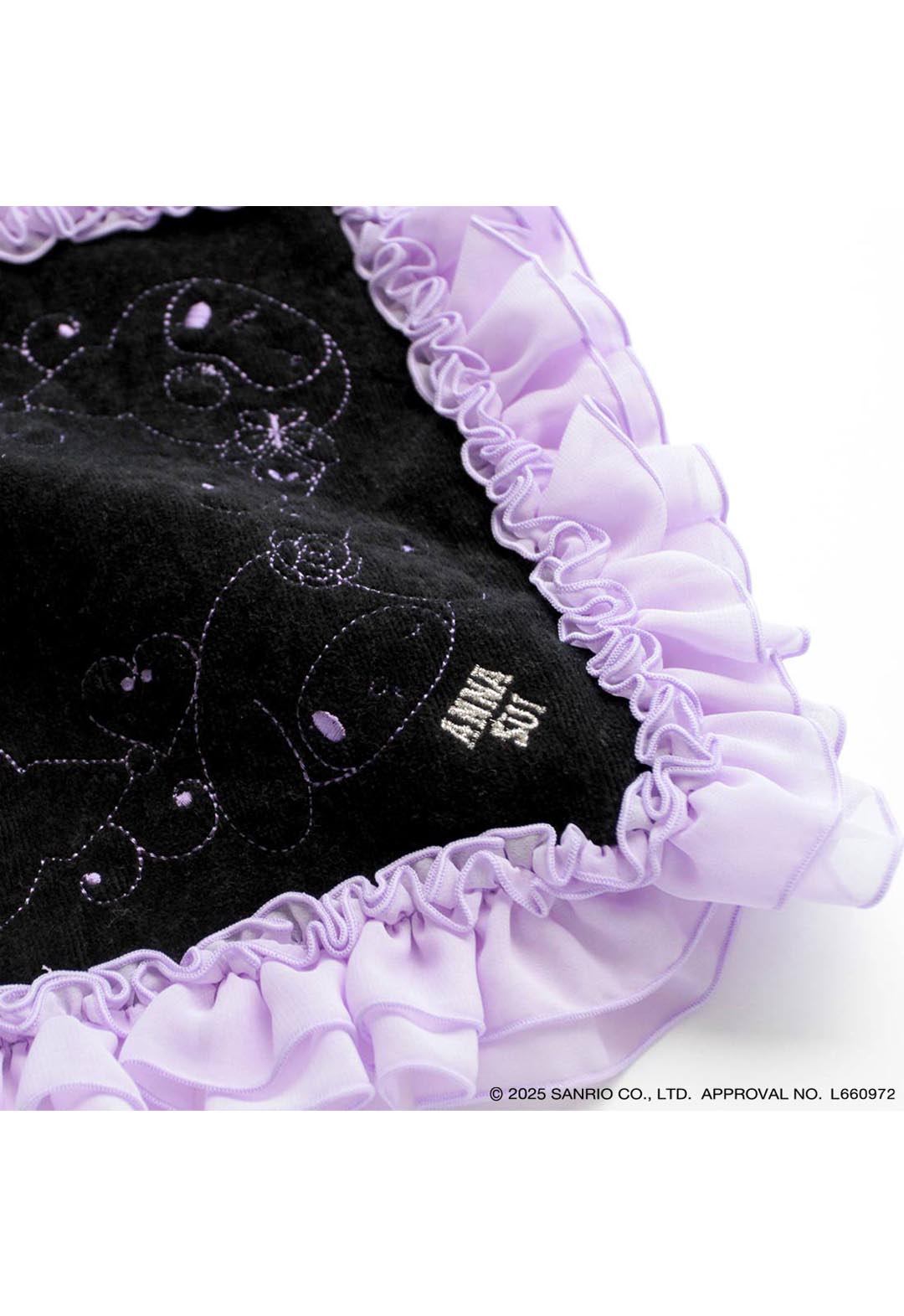 [My Melody Kuromi x ANNA SUI] Frilled mini towel