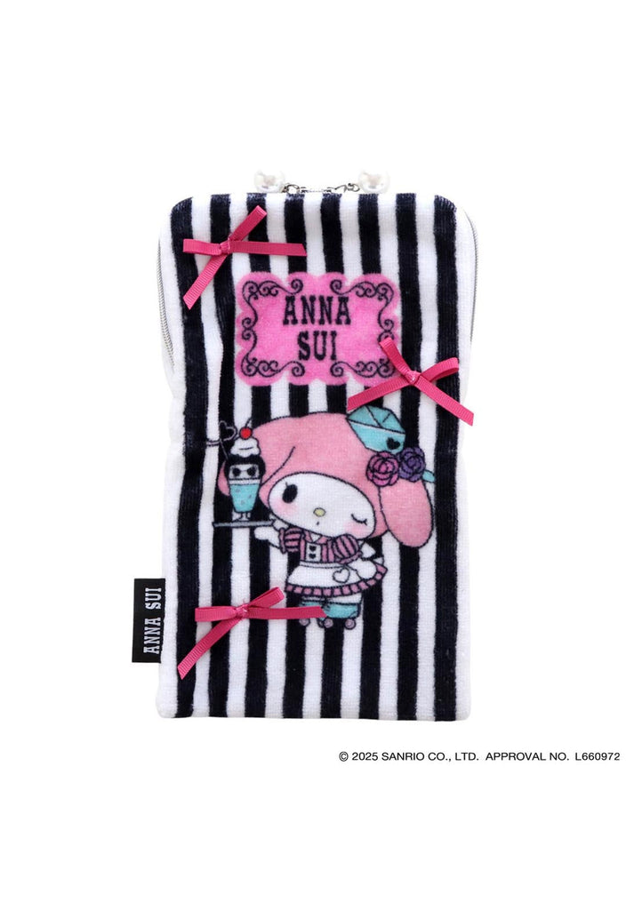 【マイメロディ・クロミ×ANNA SUI】ファスナー付きタオル（ピンク）