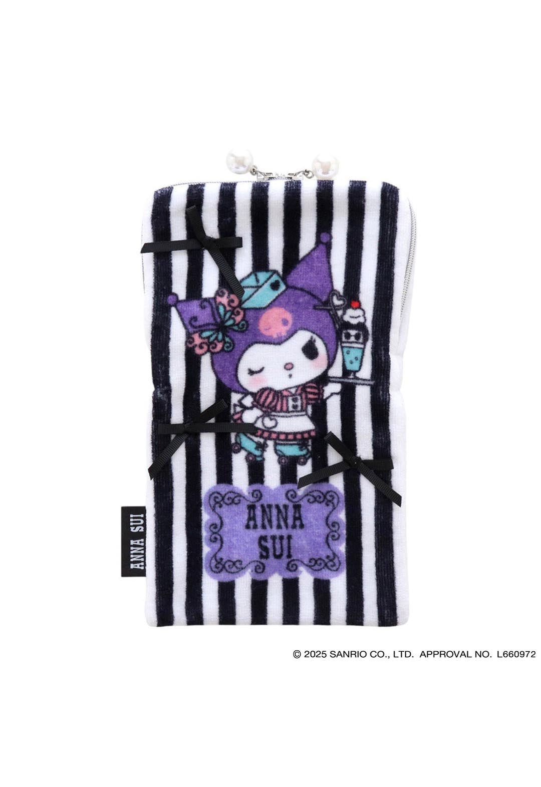 [My Melody Kuromi x ANNA SUI] Zippered Towel (Kuromi)