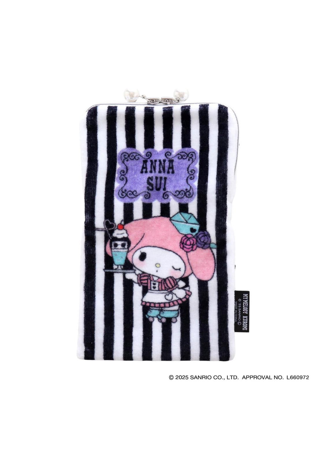 [My Melody Kuromi x ANNA SUI] Zippered Towel (My Melody)