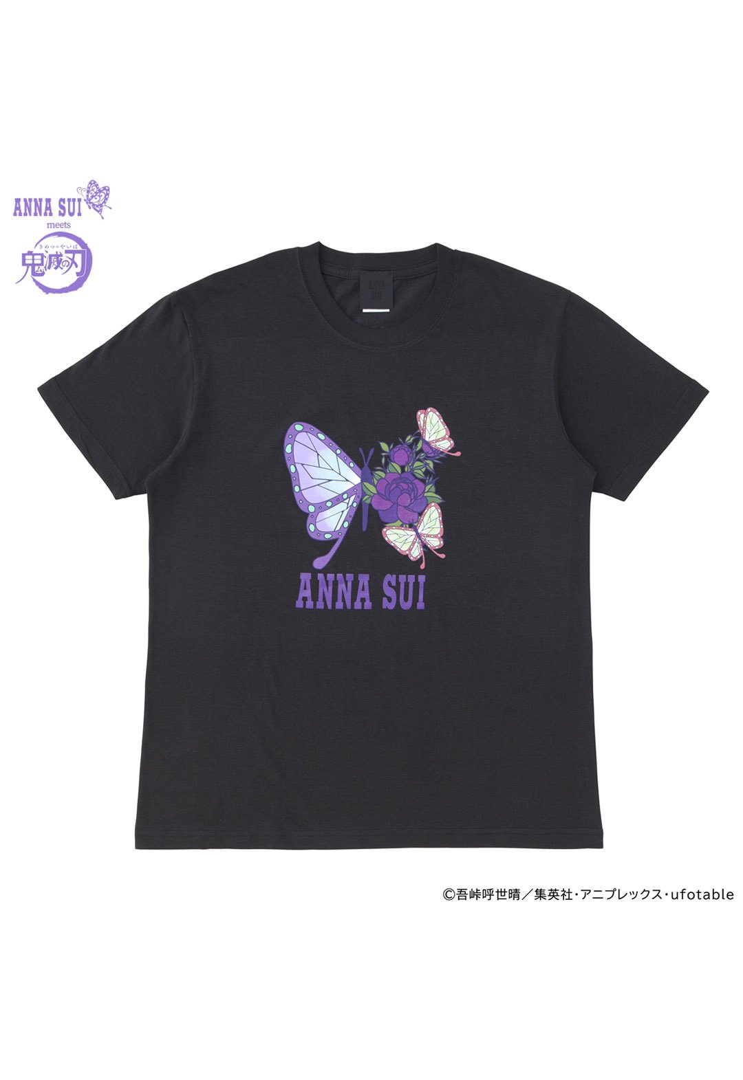 Demon Slayer× ANNA SUI Logo T-Shirt Butterfly Sisters