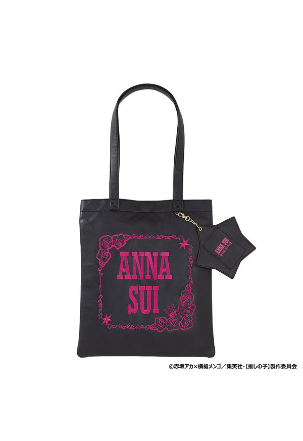 [預訂商品將於 7 月下旬至 2024 年 8 月依序發貨] [Oshi-no-ko] x ANNA SUI Oshikatsu 手提包（附交易卡盒/錫徽章）黑色