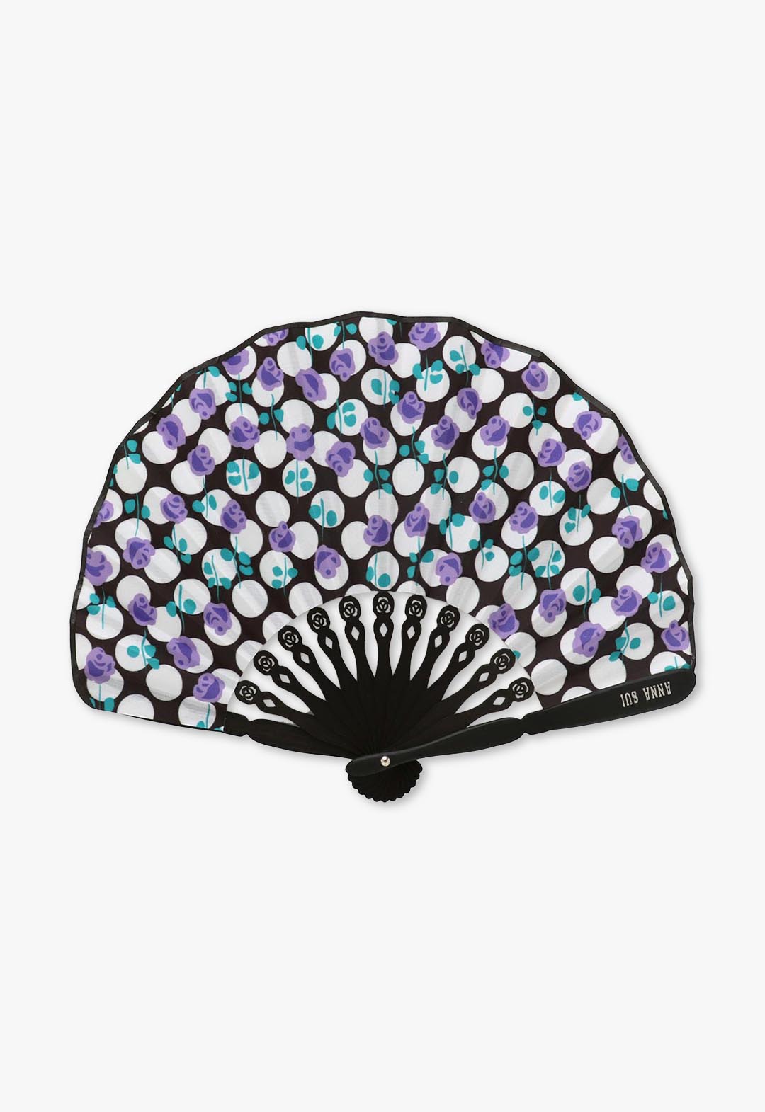 带收纳盒的折叠扇（玫瑰圆点款）