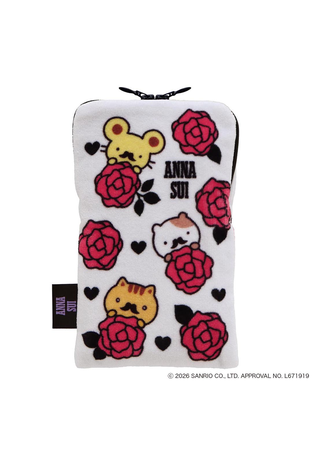 Anna Sui x Pompompurin 拉链浴巾 - 玫瑰白