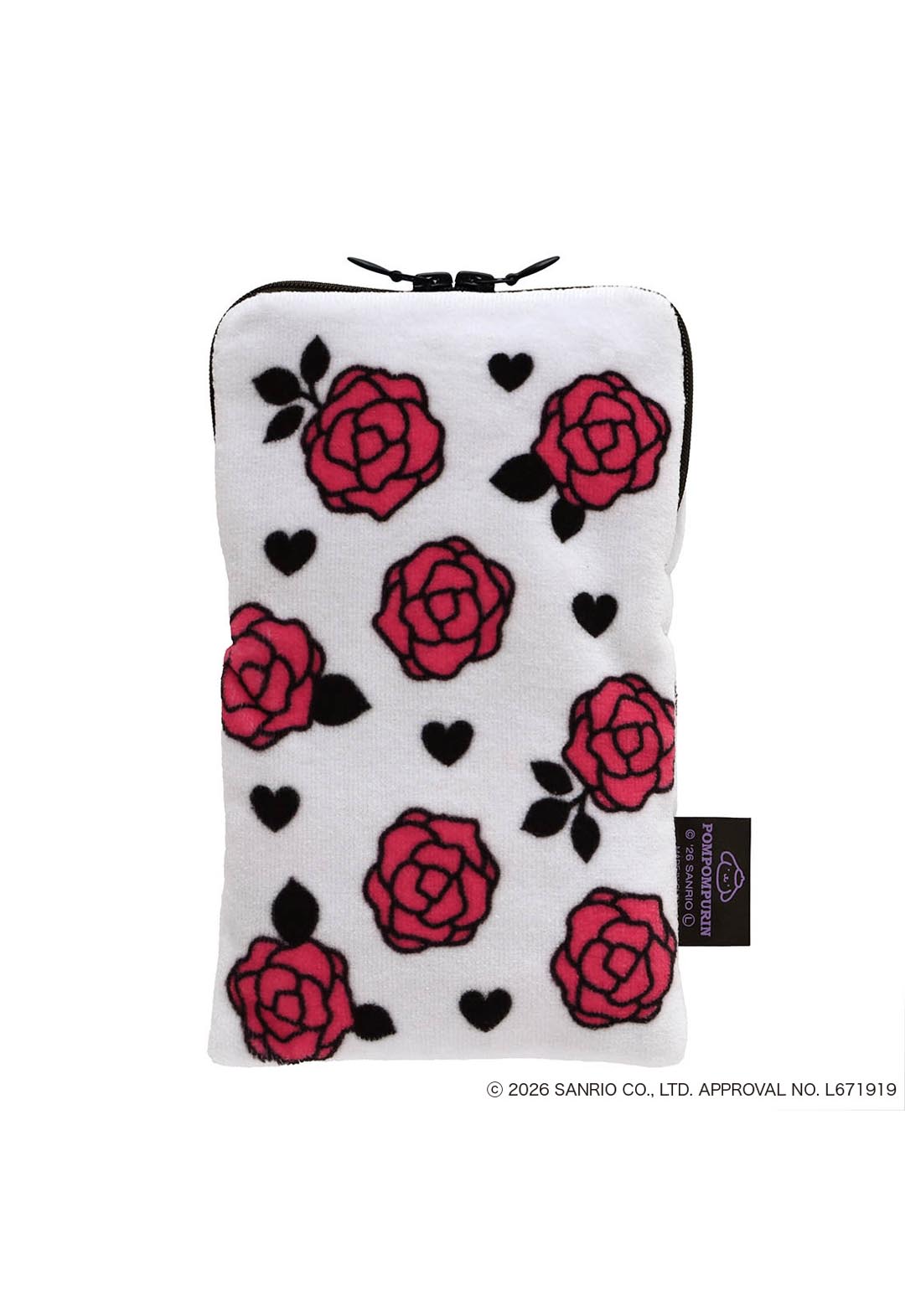 Anna Sui x Pompompurin 拉链浴巾 - 玫瑰白