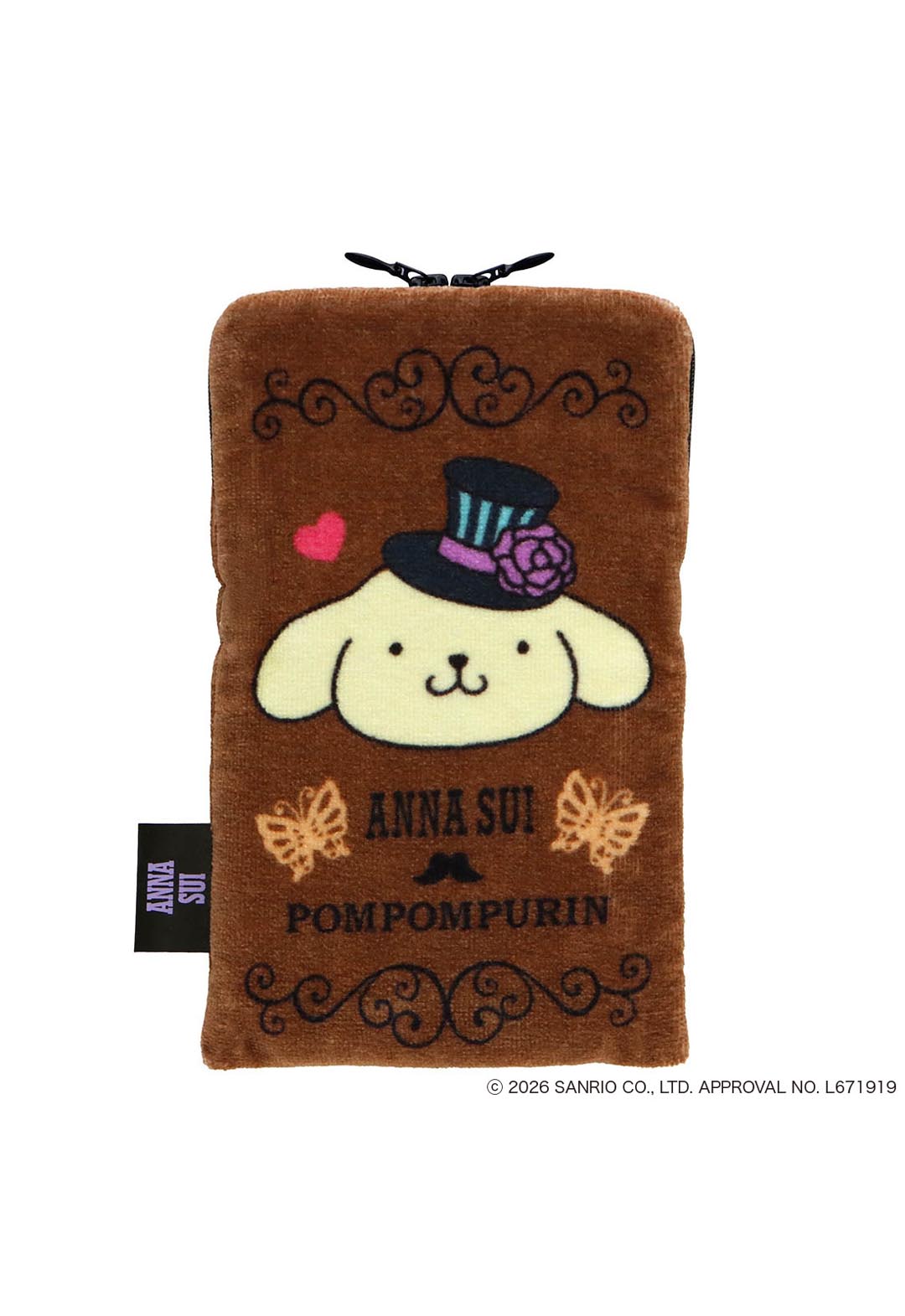 Anna Sui x Pompompurin 拉链浴巾（棕色）