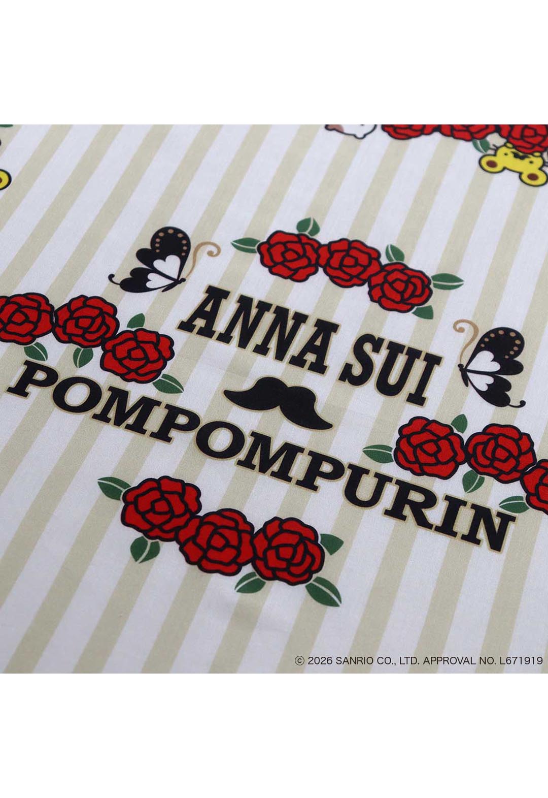 Anna Sui x Pompompurin Printed Handkerchief - Rose Red