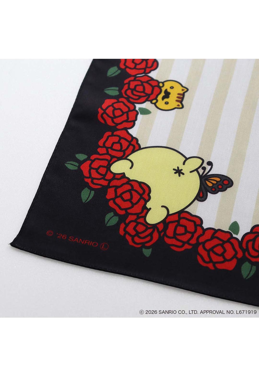 Anna Sui x Pompompurin Printed Handkerchief - Rose Red