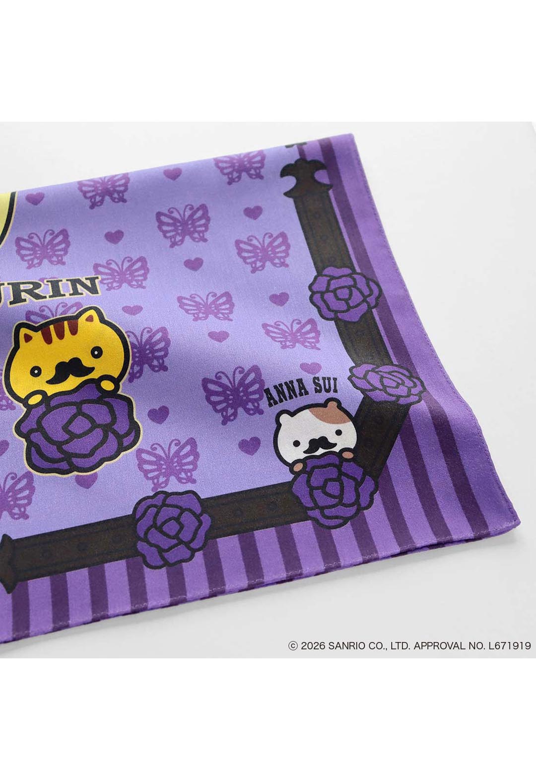Anna Sui x Pompompurin 联名款印花手帕 - 紫色