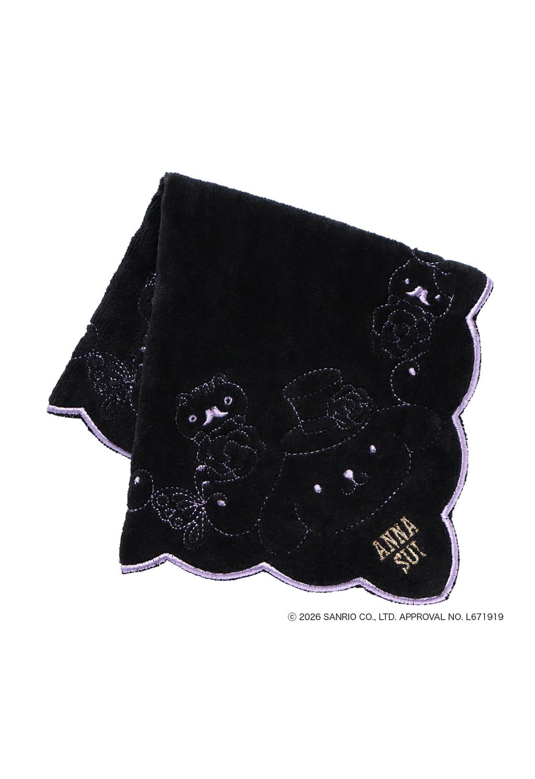 Anna Sui x Pompompurin 刺绣毛巾手帕