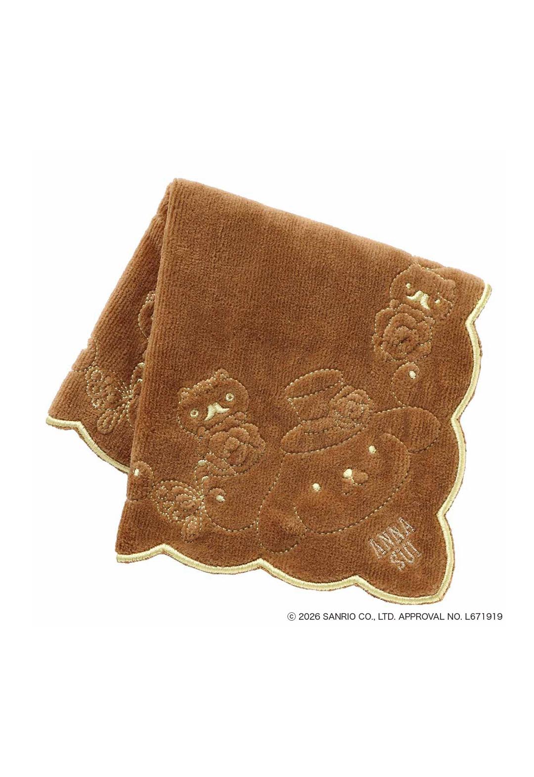 Anna Sui x Pompompurin 刺绣毛巾手帕