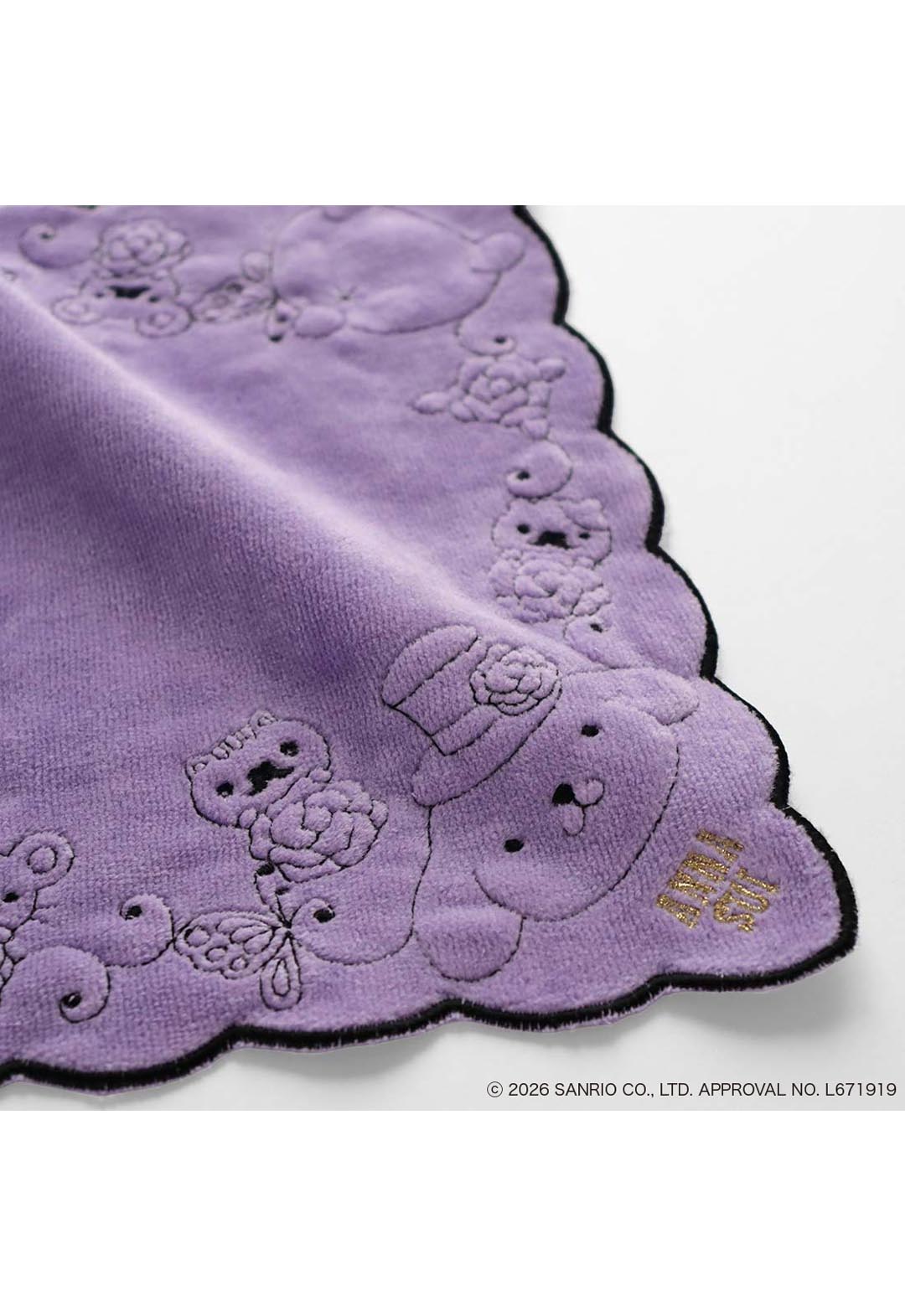 Anna Sui x Pompompurin 刺绣毛巾手帕