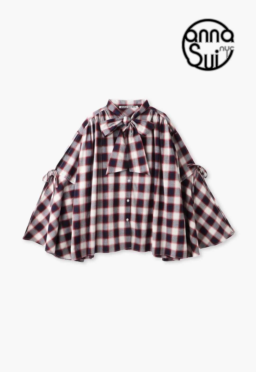 4WAYチェックブラウス