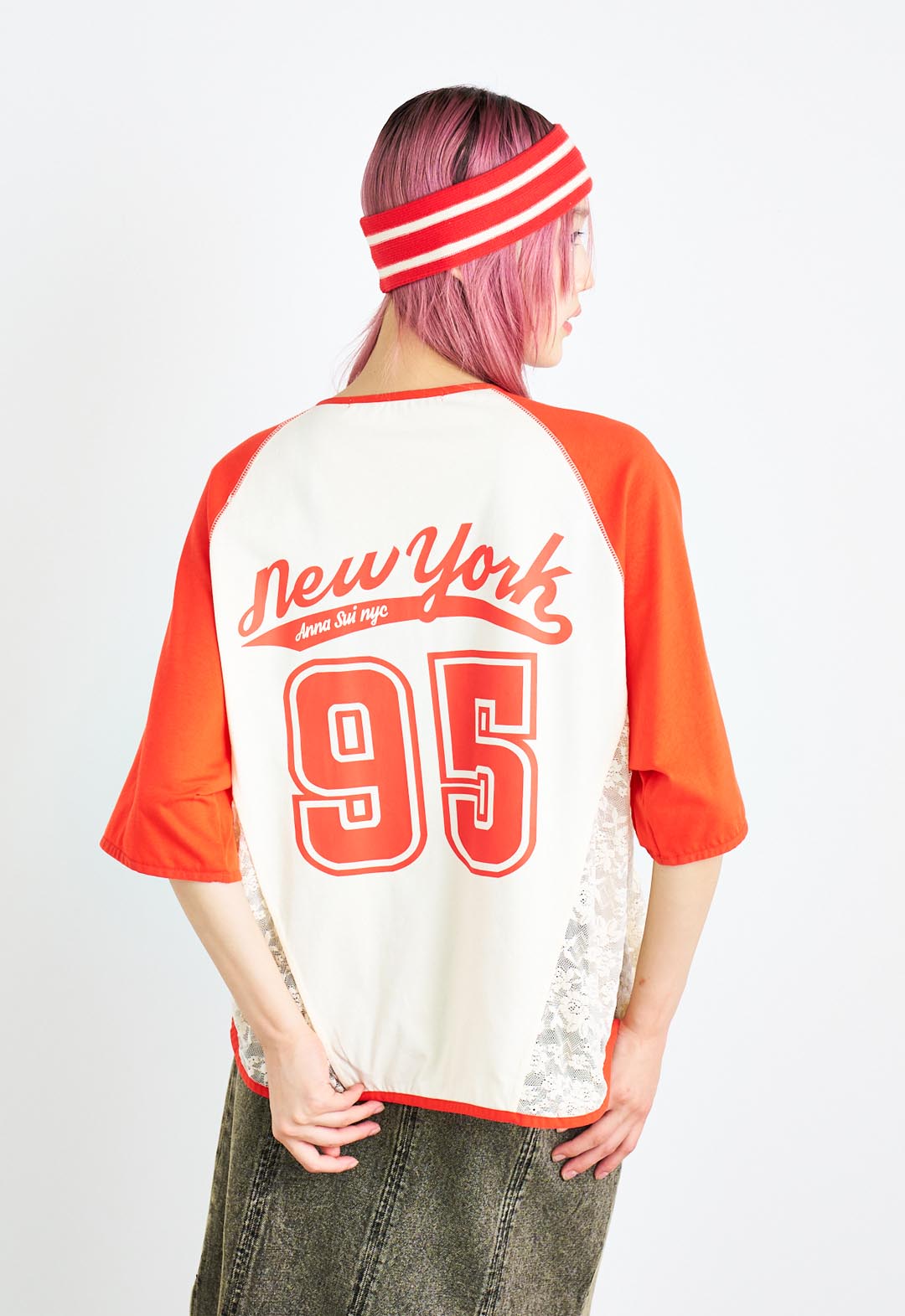 Lace docking double zip shirt