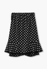 POLKA DOT RUCHED SKIRT