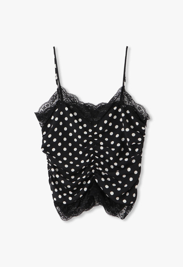 POLKA DOT RUCHED LACE