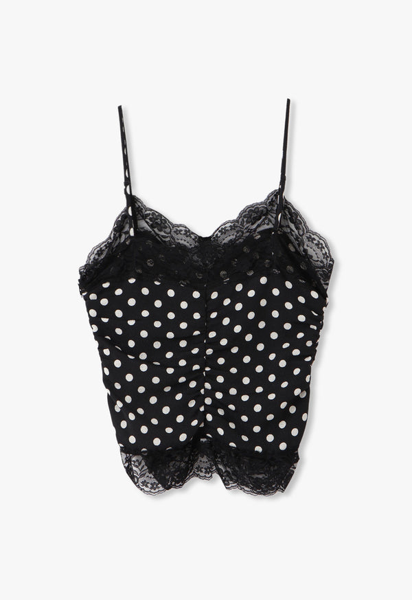 POLKA DOT RUCHED LACE