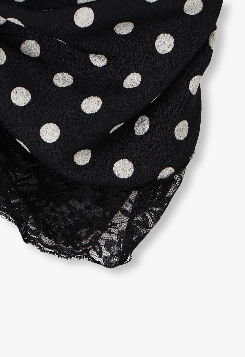 POLKA DOT RUCHED LACE