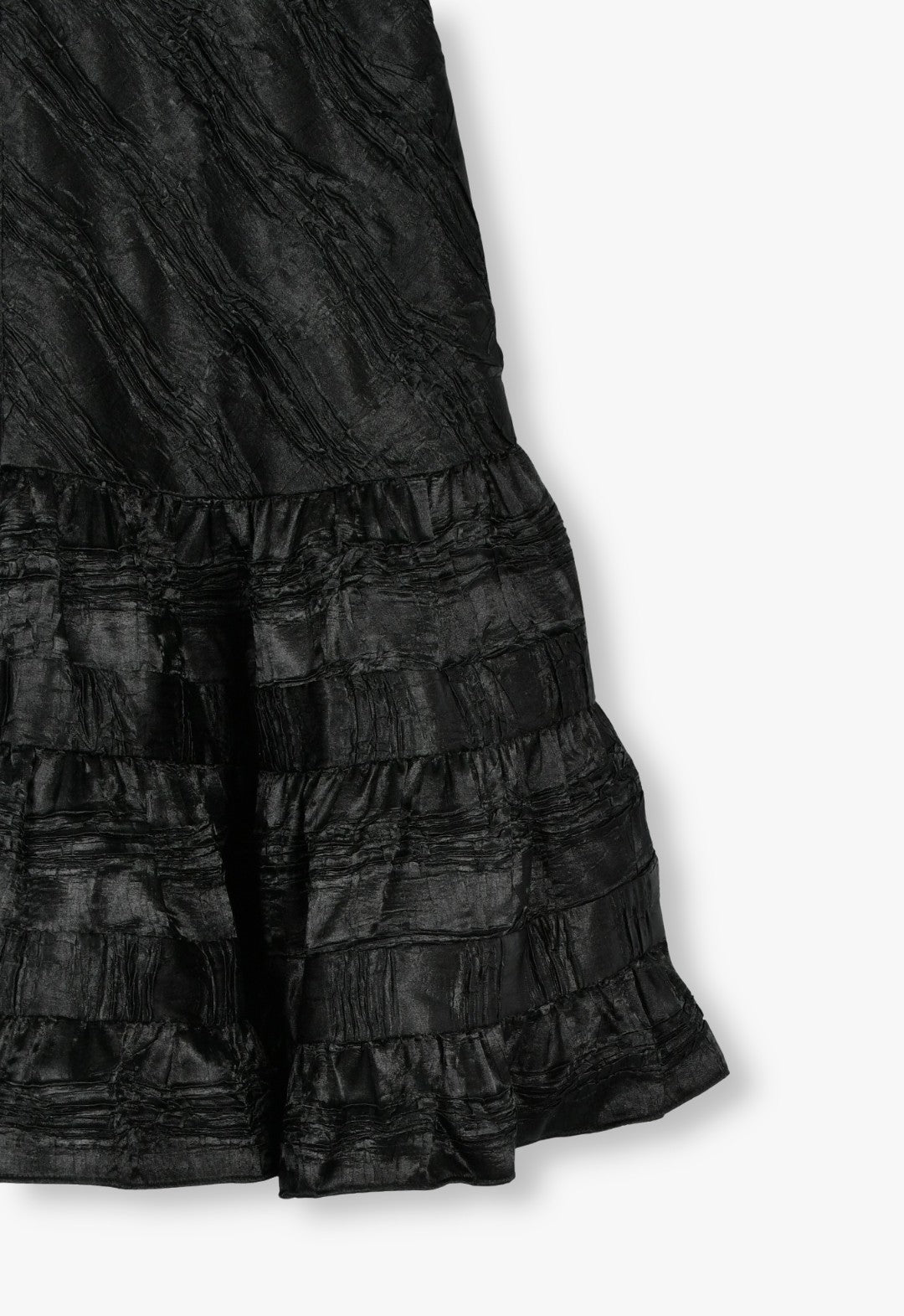 缎面无肩带心形领连衣裙