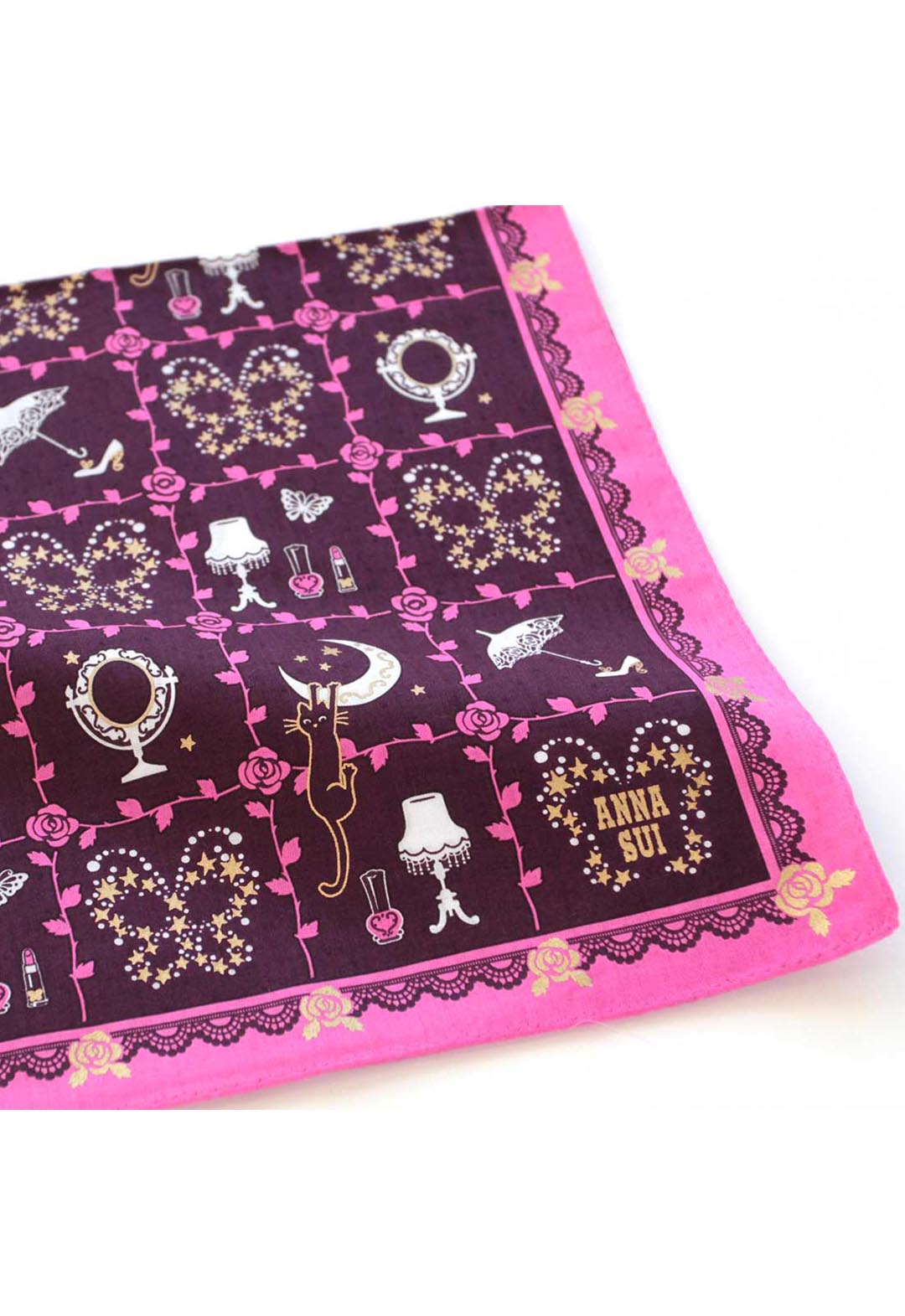 ブティック柄プリントハンカチ