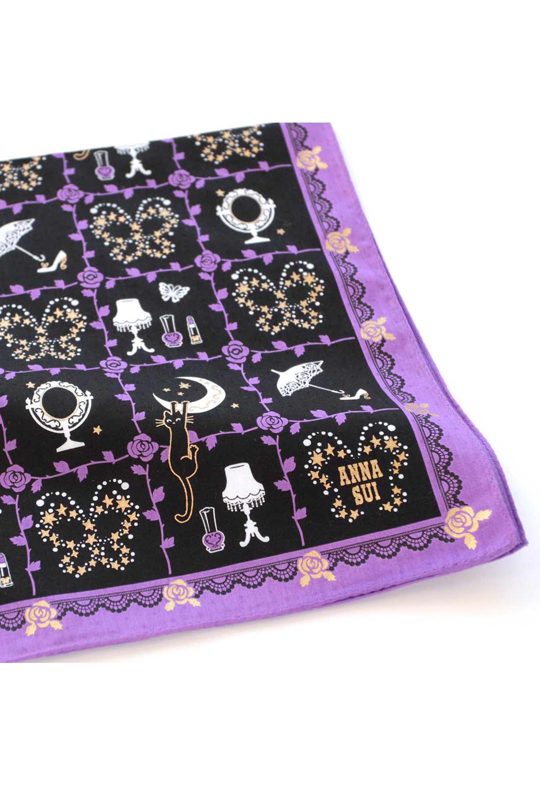 ブティック柄プリントハンカチ