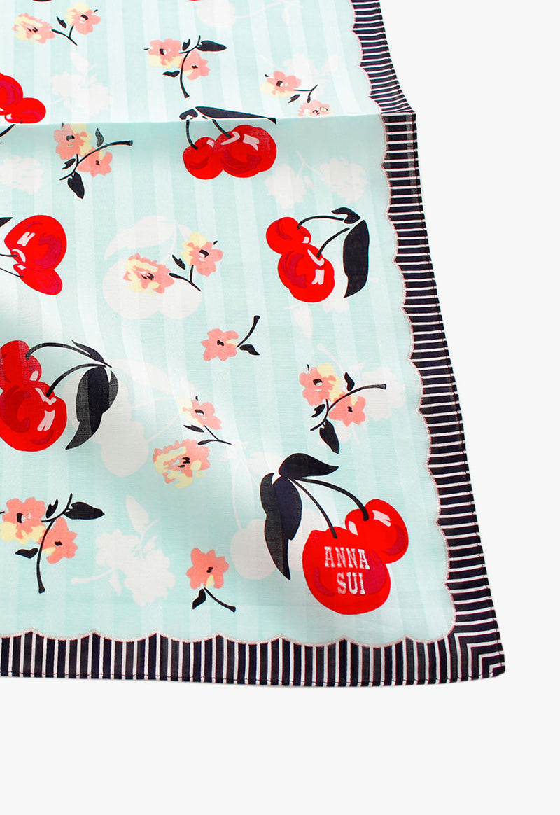 Cherry Print Handkerchief
