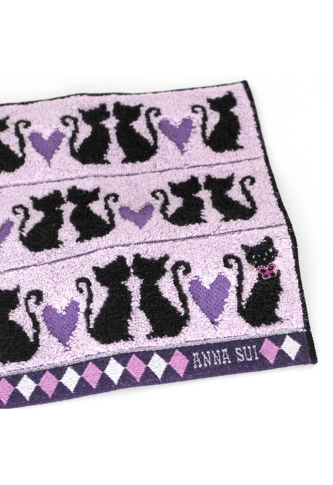 アナ スイ（ANNA SUI）キャット&ハートミニタオル | ねこ 猫 ギフト