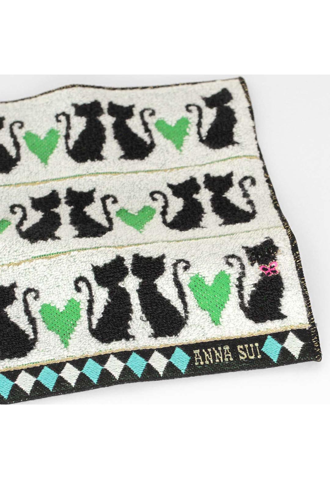 アナ スイ（ANNA SUI）キャット&ハートミニタオル | ねこ 猫 ギフト