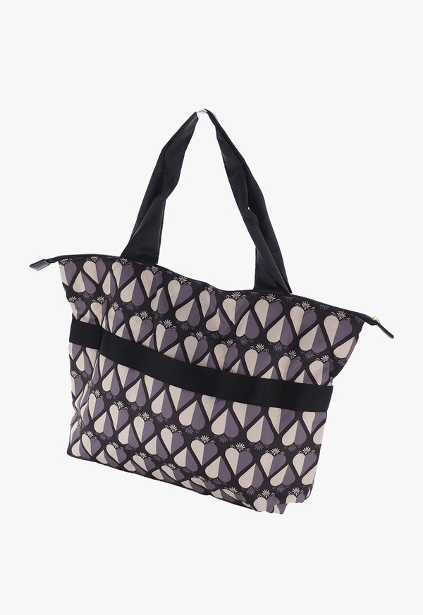 Pocketable Ecobag with heart pattern