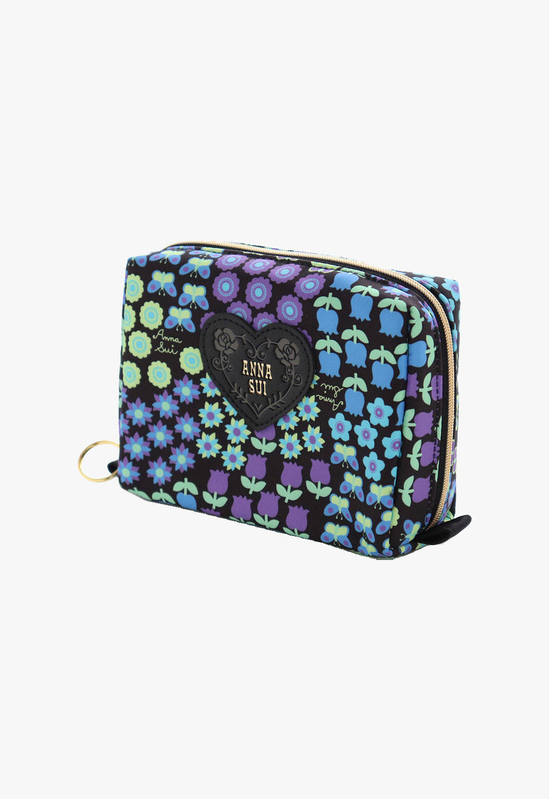 Flower Garden Cosmetics Pouch