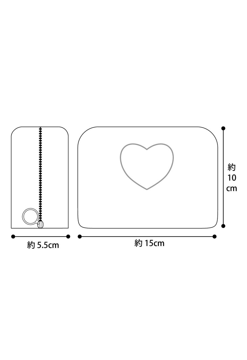 ハート柄 コスメポーチ