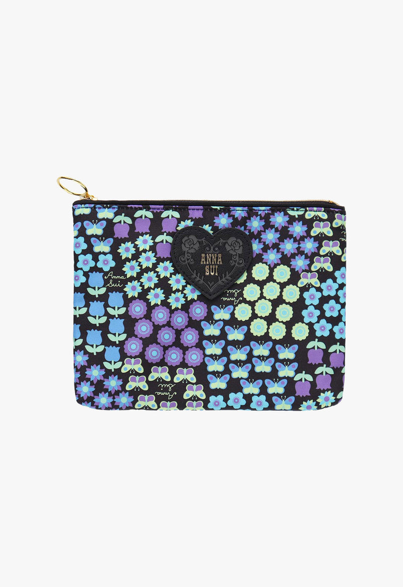 Flower Garden Flat Pouch